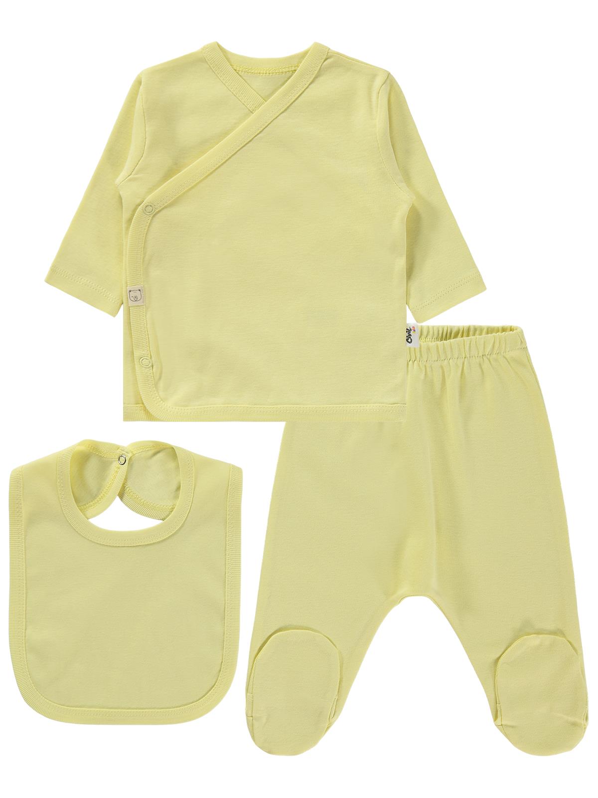 Civil Baby 3'Lü Basic  Zıbın Takımları - Sarı