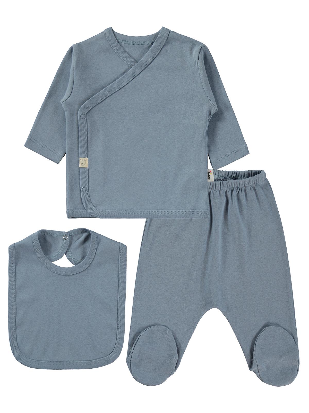 Civil Baby 3'Lü Basic  Zıbın Takımları - Mavi
