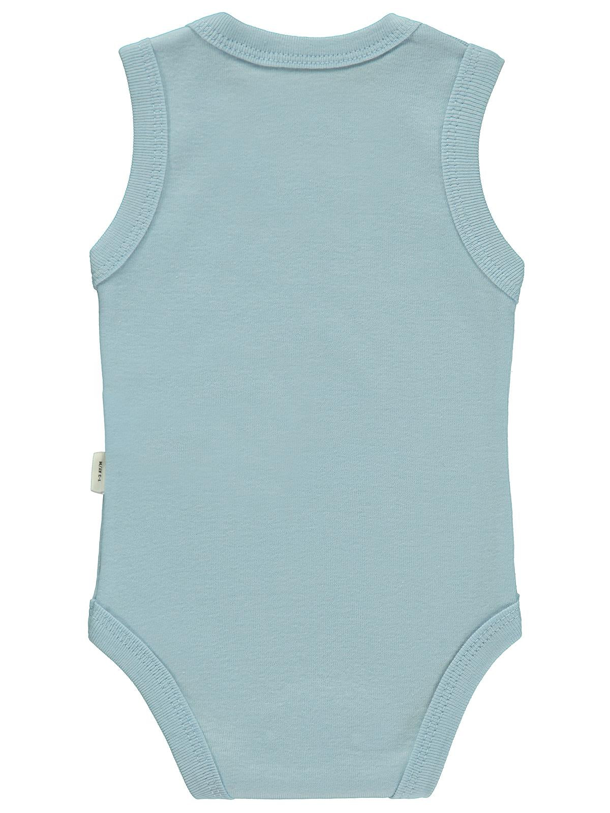 Civil Baby Hello Ocean Baskılı 0-3 Yaş Çıtçıtlı Badi - Mavi