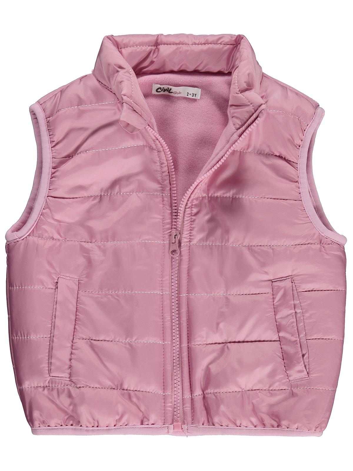 Civil Girls Şişme Polarlı 2-5 Yaş Yelek - Pembe