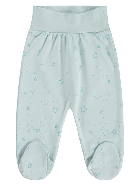 Civil Baby Mavi Jakarlı 2li Patikli 1-9 Ay Tek Alt Bebe - Mavi