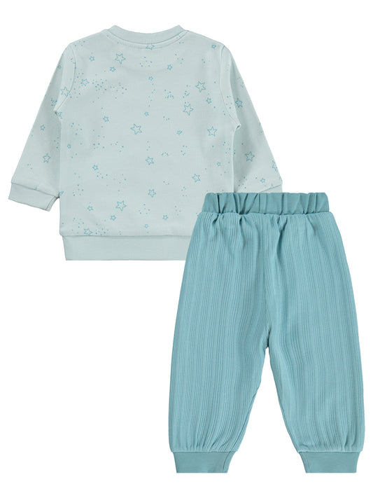 Civil Baby Mavi Jakarlı 3-12 Ay Takım - Mavi