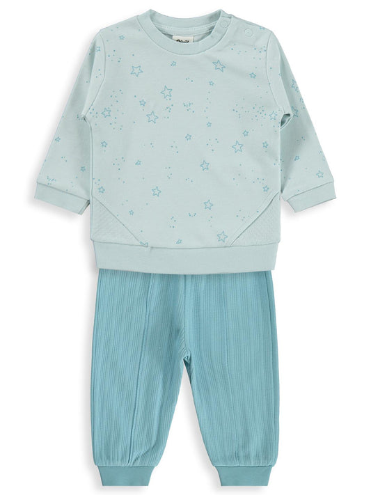 Civil Baby Mavi Jakarlı 3-12 Ay Takım - Mavi