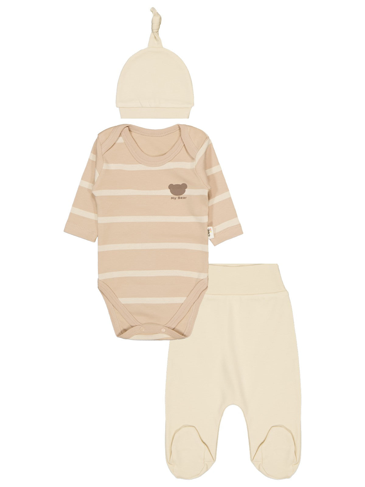 Civil Baby My Bear 3lü Patikli 1-18 Ay Takım - Kahverengi