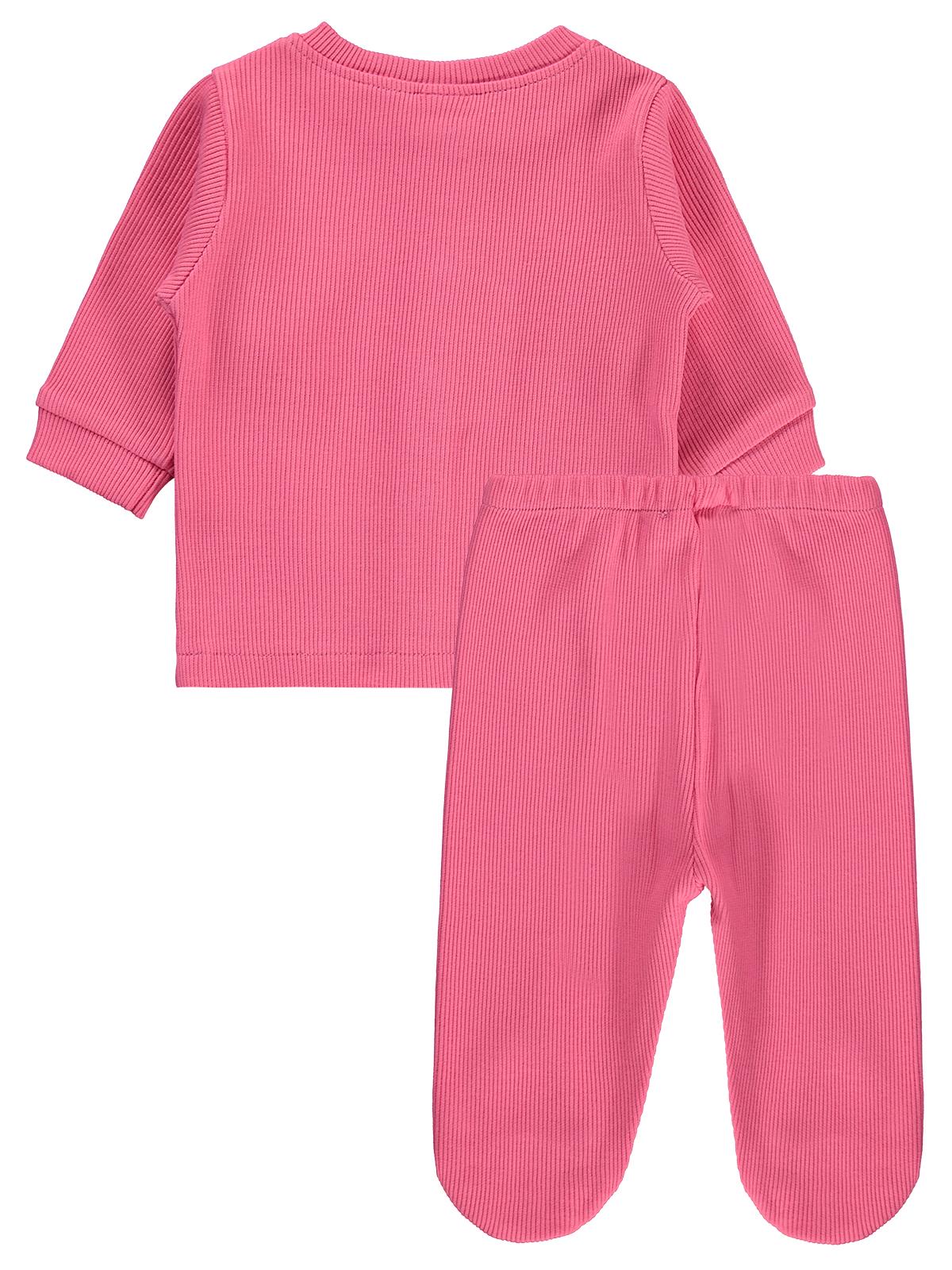 Civil Baby Basıc Patikli 1-9 Ay Pijama Takımı - Fusya