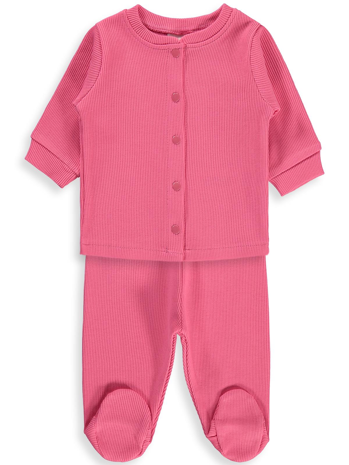 Civil Baby Basıc Patikli 1-9 Ay Pijama Takımı - Fusya