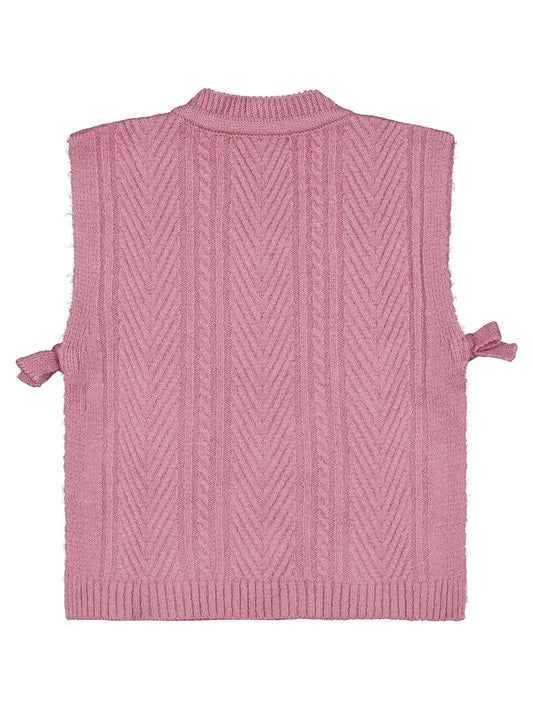 Civil Girls Bağlamalı 6-9 Yaş Süveter - Pembe