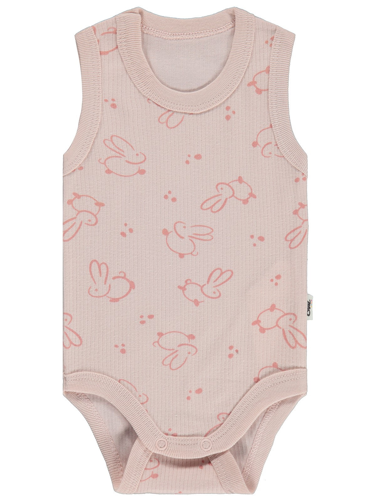 Civil Baby Tavşan Empirme 1-36 Ay Çıtçıtlı Badi - Pudra