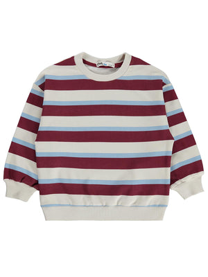 Civil Boys Çizgili 2-5 Yaş Sweatshirt - Bordo