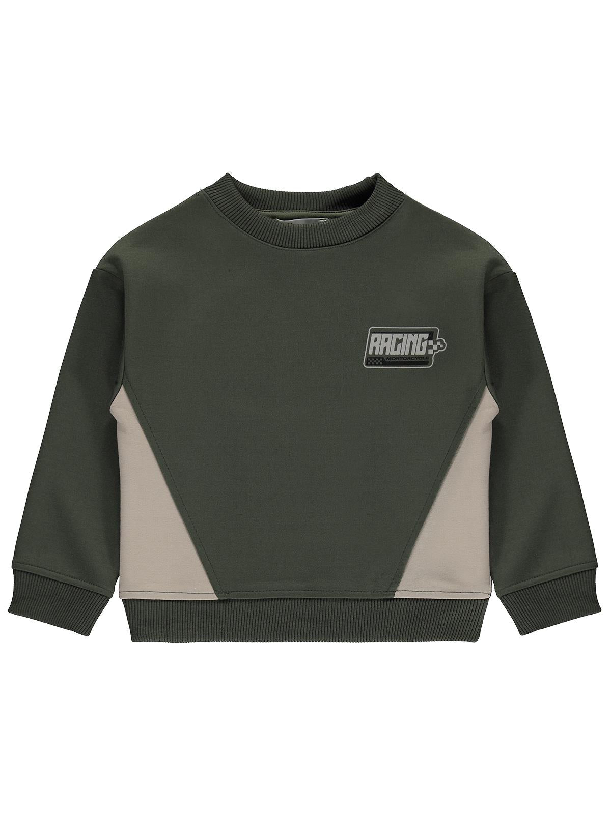Civil Boys Racıng Baskılı 2-5 Yaş Sweatshirt - Haki