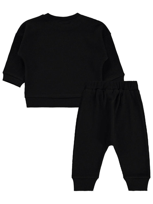 Civil Baby Cvl Baskılı Basic 6-18 Ay Takım - Siyah