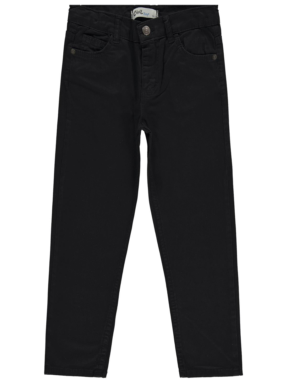 Civil Boys Erkek Çocuk Basic Pantolon | Kot | Okul Kreş ve Günlük Kullanım - Siyah