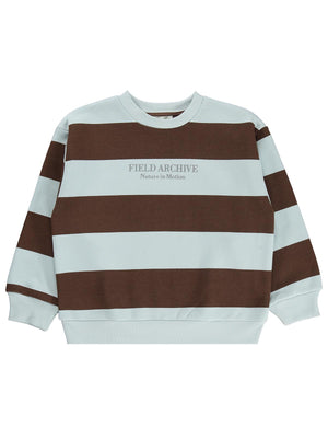 Civil Boys Çizgili 6-9 Yaş Sweatshirt - Mavi