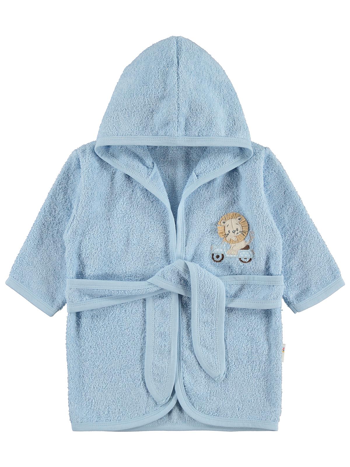 Civil Baby Aslan Nakışlı Bornoz - Mavi