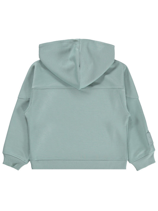 Civil Boys Aktıve Baskıl Kapşonlu 10-13 Yaş Sweatshirt - Yeşil
