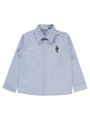 Civil Boys Heriittage Groundss Nakışlı 10-13 Yaş Gömlek - Mavi