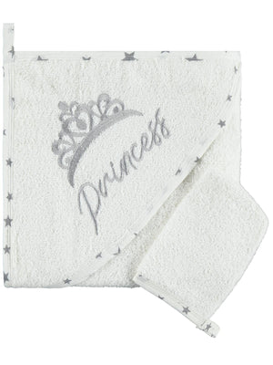 Civil Baby Princess Nakışlı Havlu - Ekru
