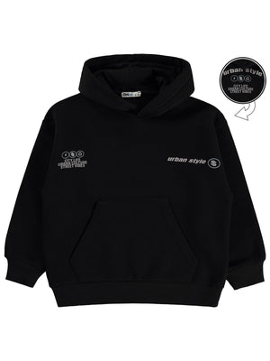 Civil Boys Urban Style Baskılı 6-9 Yaş Sweatshirt - Siyah