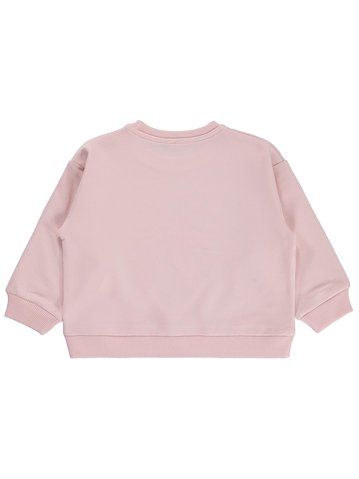 Civil Girls Kelebek Nakışlı 2-5 Yaş Sweatshirt - Pembe