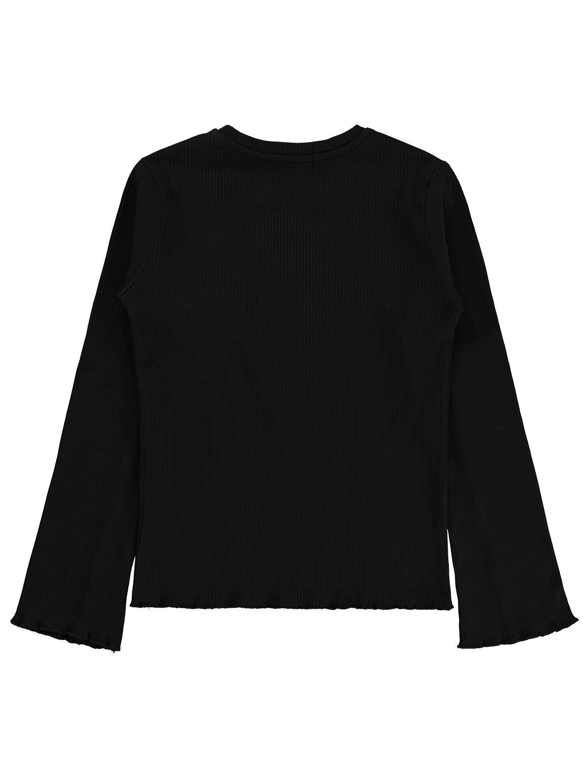 Civil Girls Yıldız Nakışlı 10-13 Yaş Sweatshirt - Siyah
