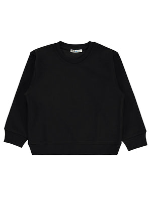 Civil Erkek Çocuk Basic Sweatshirt | Oysho Uzun Kol Bisiklet Yaka | Okul Kreş ve Günlük Kullanım - Siyah