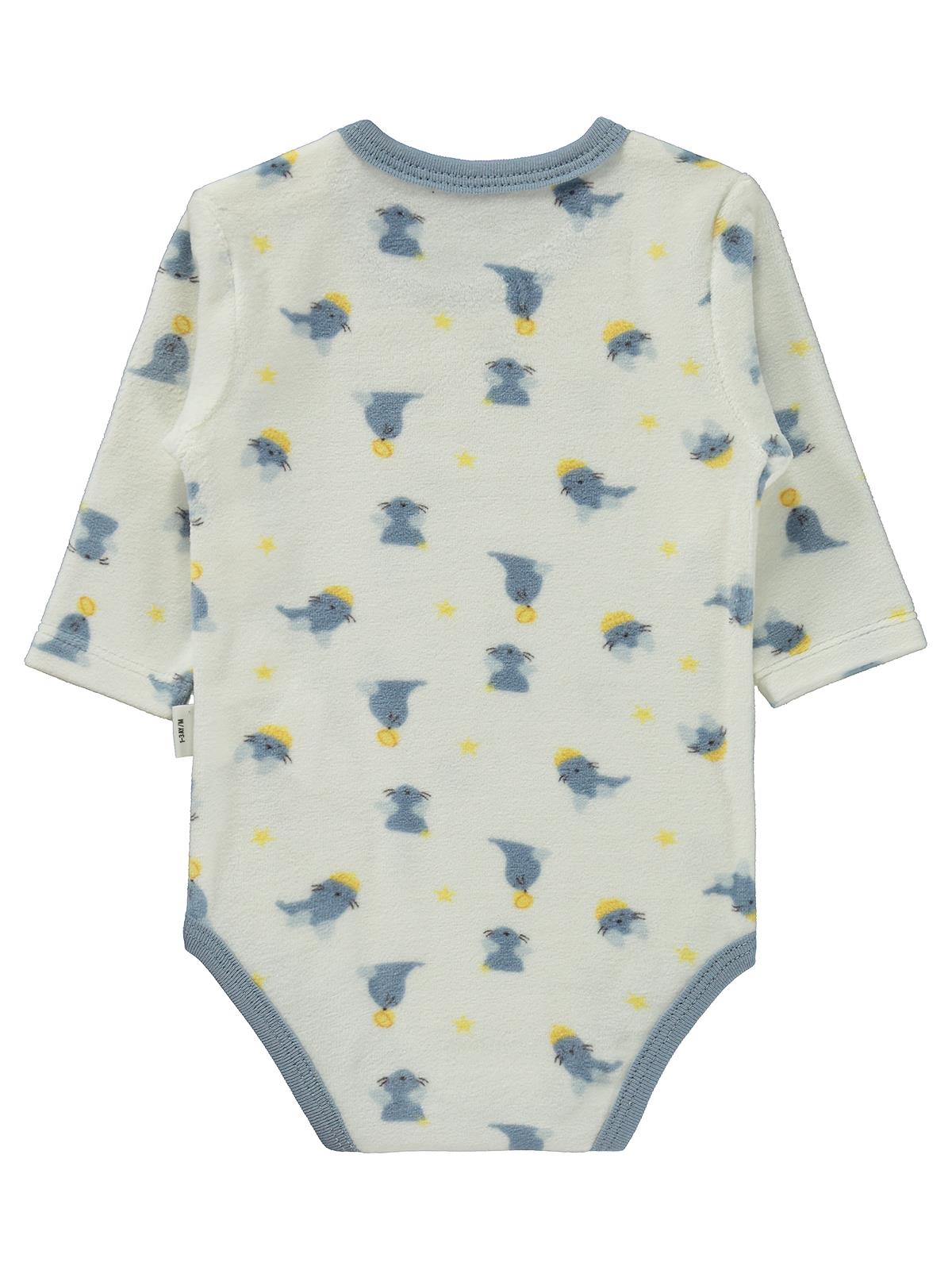 Civil Baby Kadife 6-18 Ay Çıtçıtlı Badi - Ekru