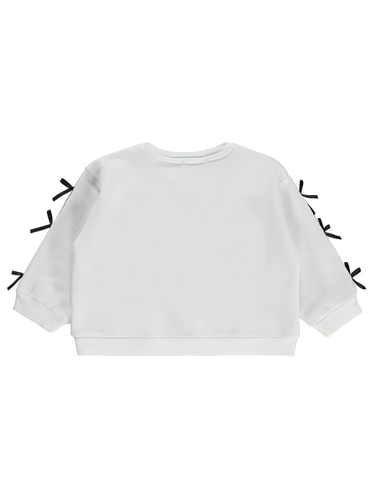 Civil Girls Stay Beautiful Baskılı 2-5 Yaş Sweatshirt - Ekru