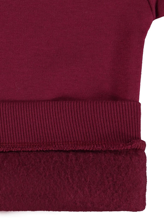 Civil Girls Stay Beautiful Baskılı 6-9 Yaş Sweatshirt - Bordo