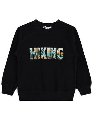 Civil Boys Hıkıng Baskılı 2-5 Yaş Sweatshirt - Siyah