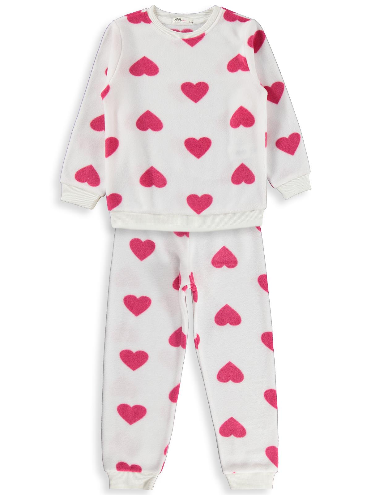 K26K699-2 Civil Girls Kalpli 6-9 Yaş Pijama Takımı - Ekru