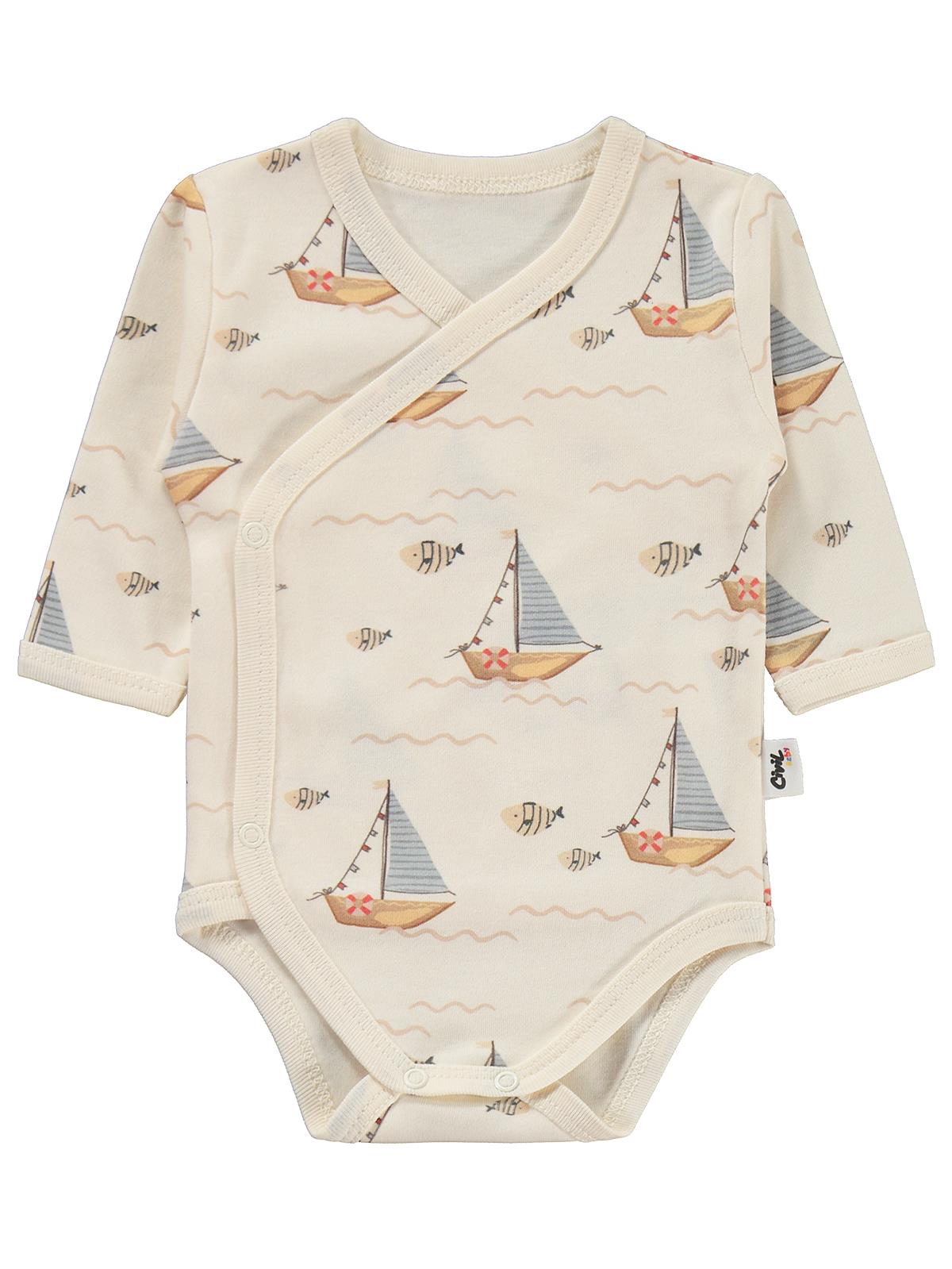 Civil Baby Yelken Empirmeli 1-6 Ay Takım - Ekru