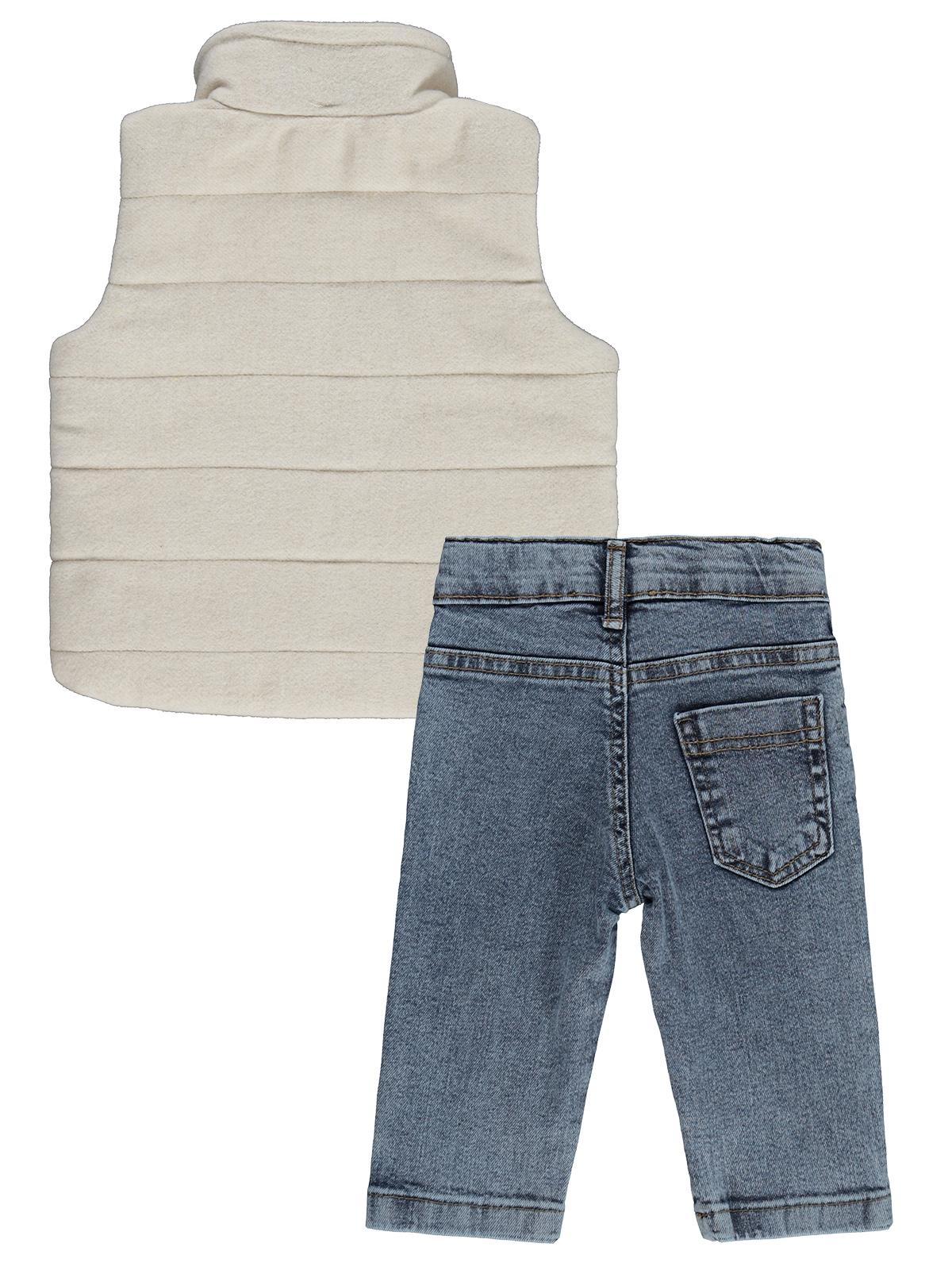 Civil Baby Yelekli 6-18 Ay Takım - Bej