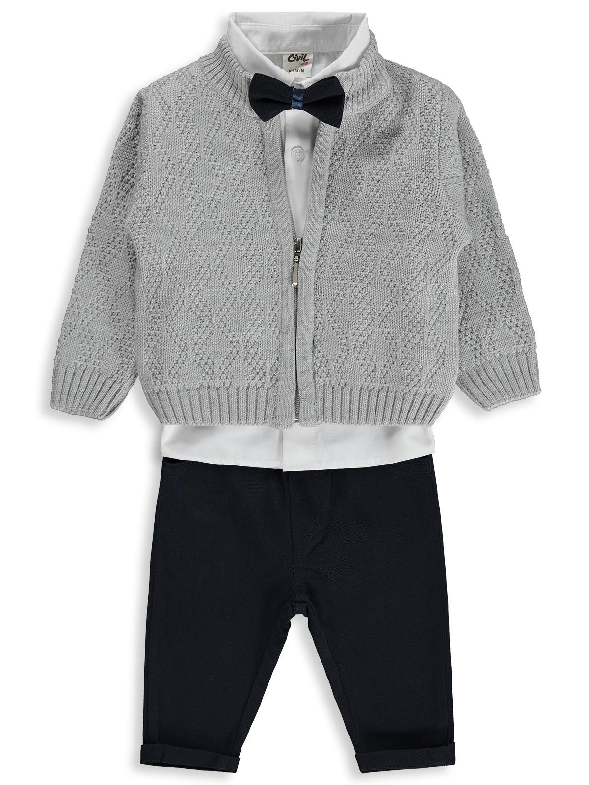 Civil Baby Trikolu 6-18 Ay Takım - Gri
