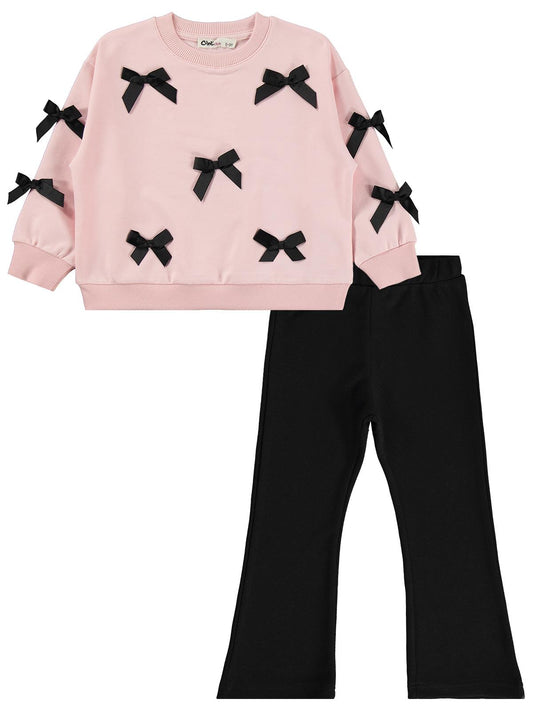 Civil Girls Fiyonklu 2-5 Yaş Takım - Pembe