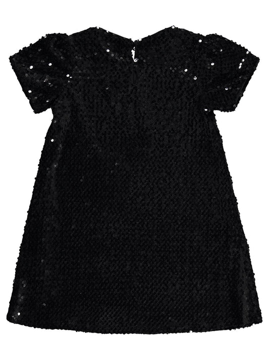 Civil Girls Payetli 6-9 Yaş Elbise - Siyah