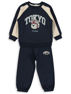 Civil Boys Tokyo Baskılı 2-5 Yaş Eşofman Takımı - Lacivert