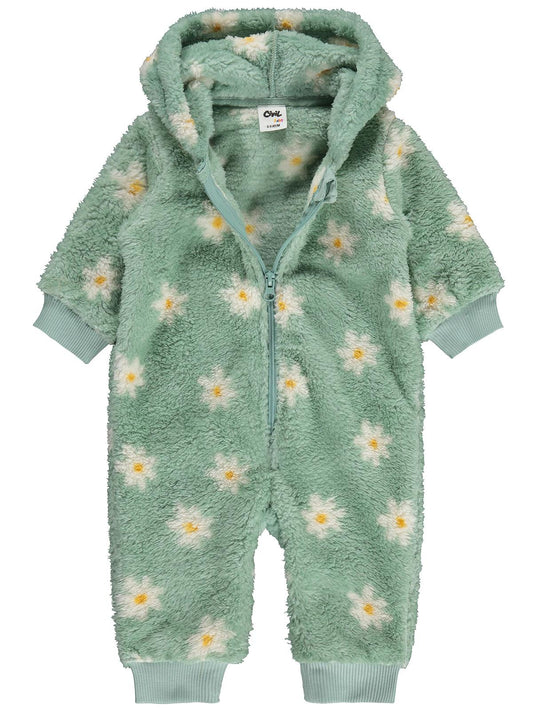 Civil Baby Çiçek Empirme 6-18 Ay Tulum - Yeşil
