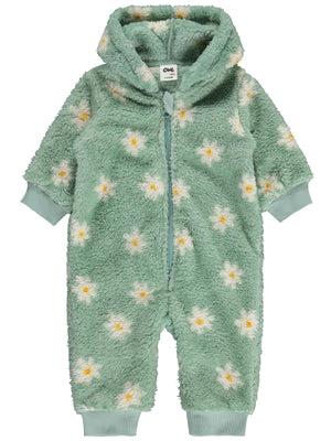 Civil Baby Çiçek Empirme 6-18 Ay Tulum - Yeşil