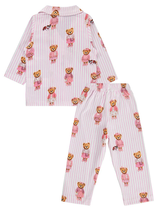 Civil Baby Ayıcık Baskılı 6-18 Ay Pijama Takımı - Pembe