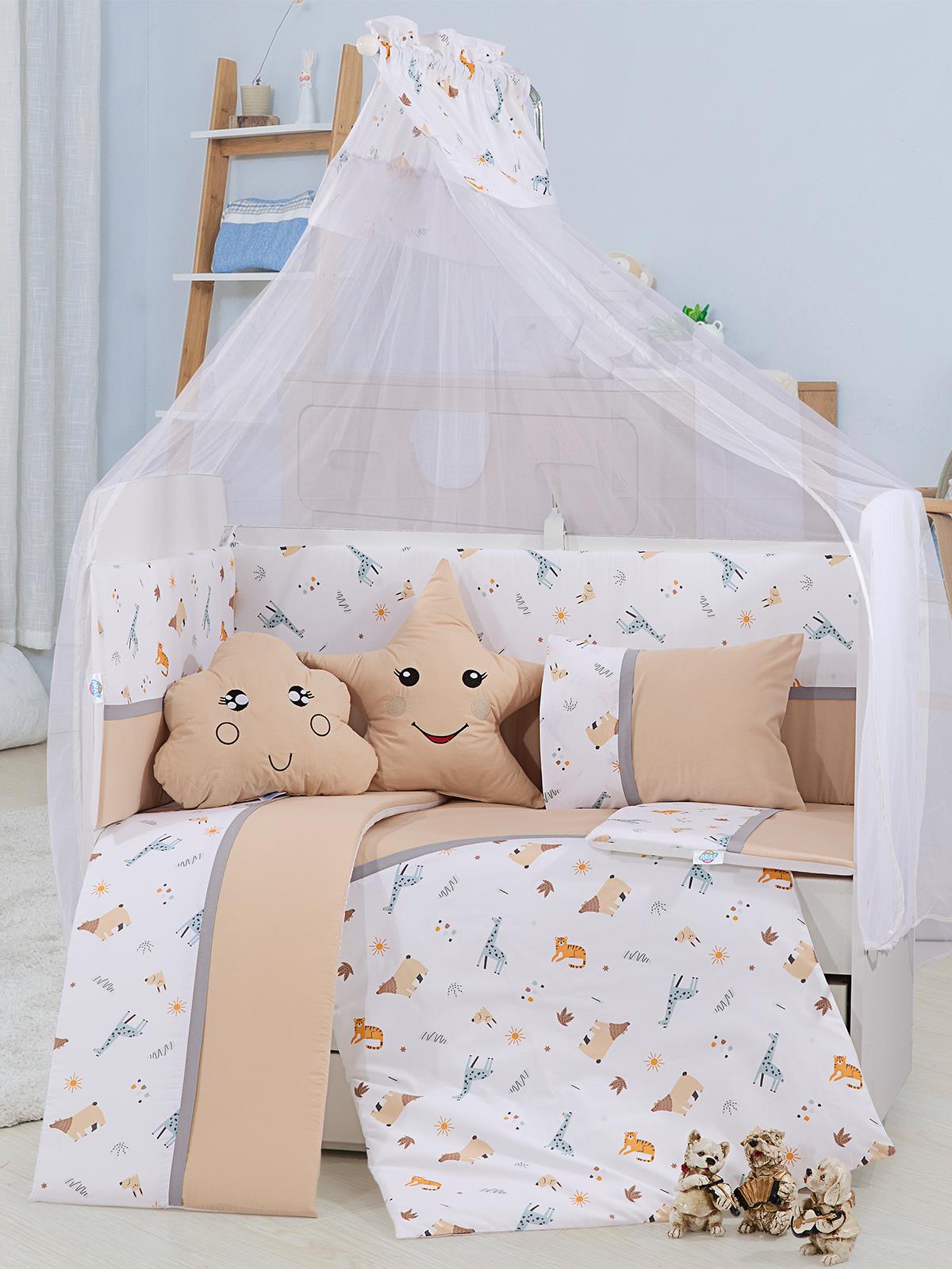 Aras Bebe Safari Uyku Seti 70x130 - Kahverengi