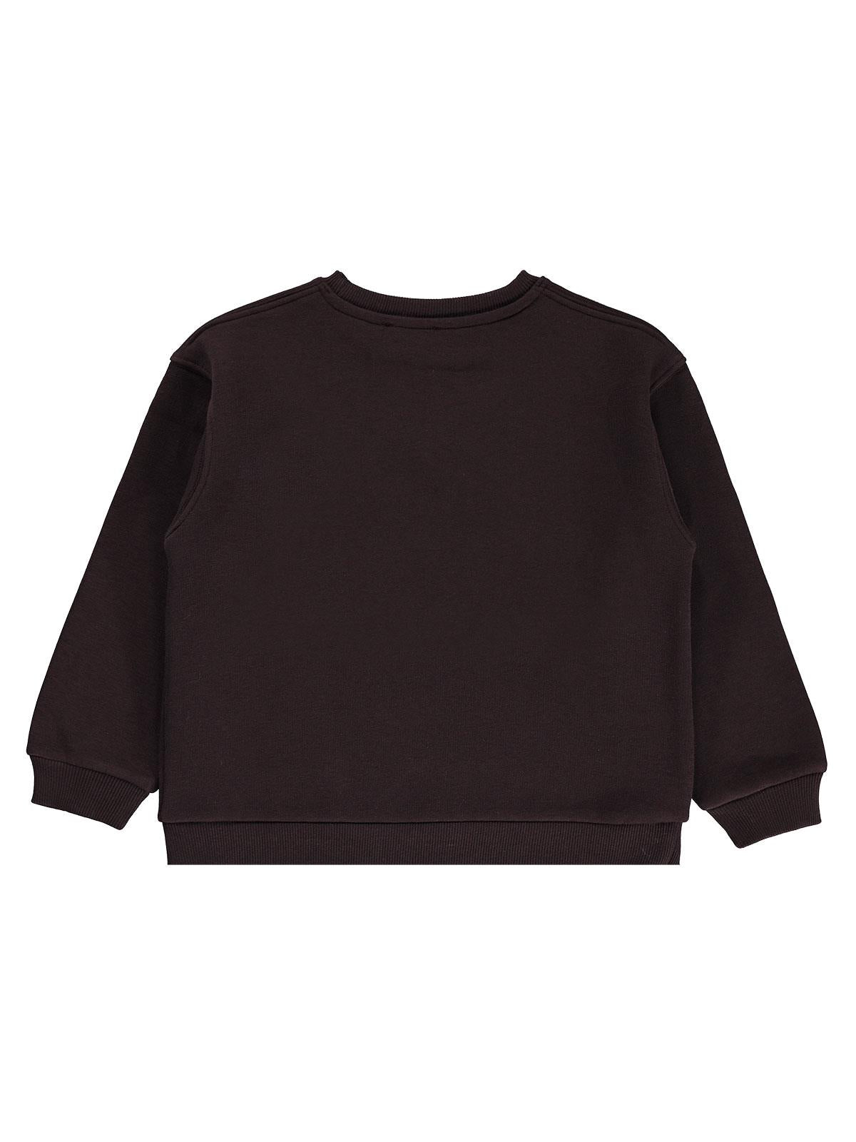 Civil Girls Su Yolu Aksesuarlı 6-9 Yaş Sweatshirt - Kahverengi