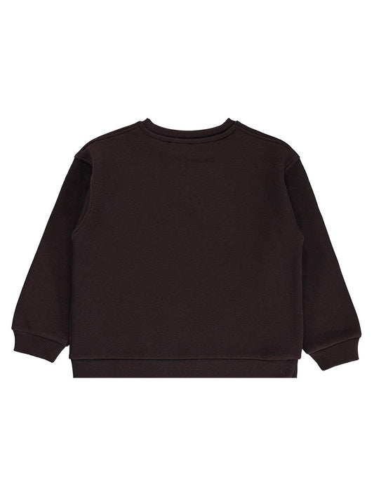 Civil Girls Su Yolu Aksesuarlı 6-9 Yaş Sweatshirt - Kahverengi