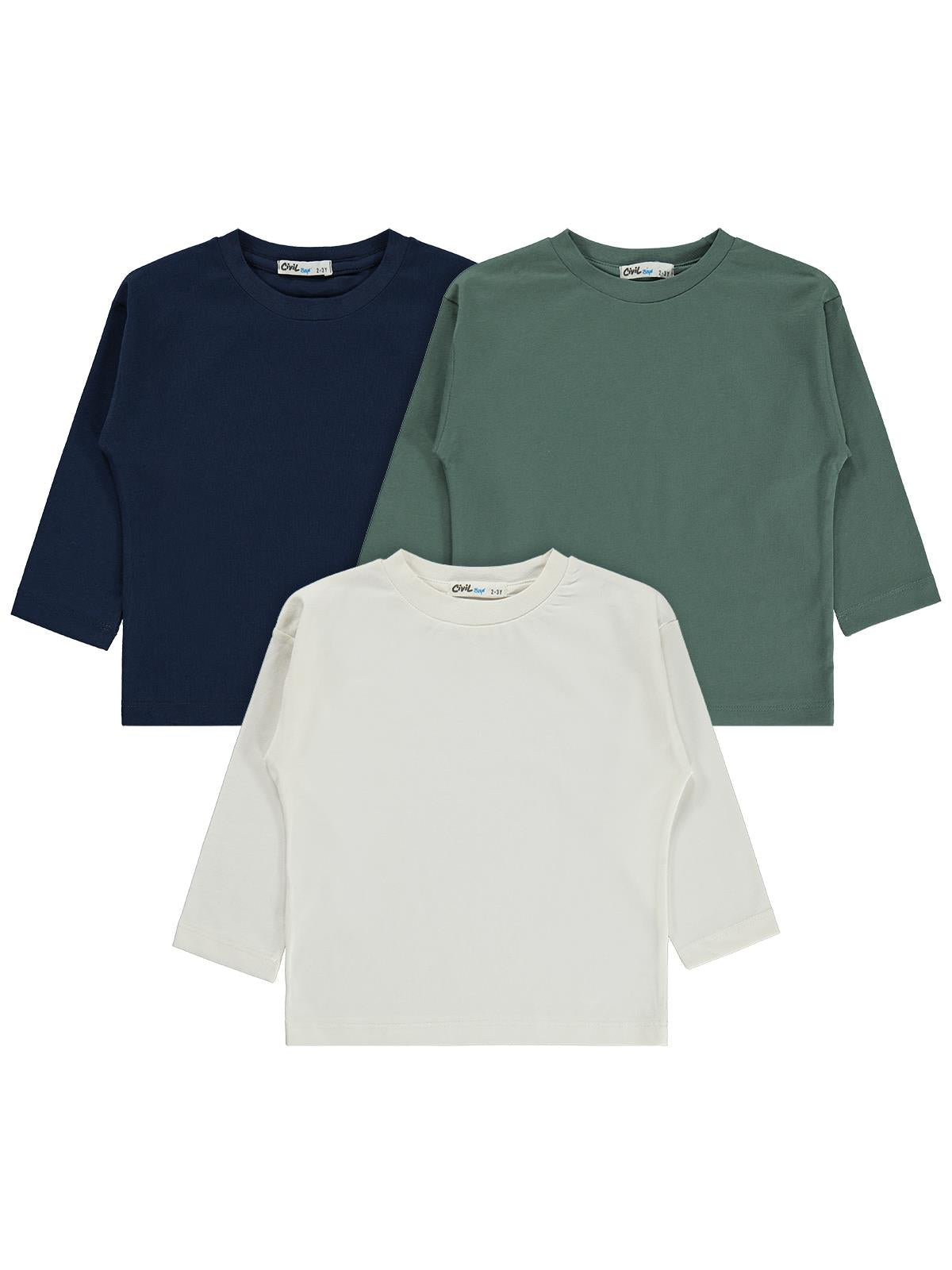 Civil Boys 3'lü Basic 2-5 Yaş Sweatshirt