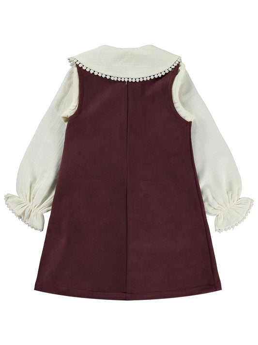 Civil Girls Süet 6-9 Yaş Elbise - Lila