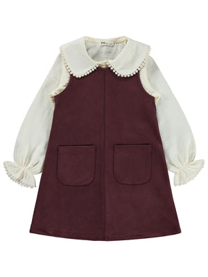 Civil Girls Süet 6-9 Yaş Elbise - Lila