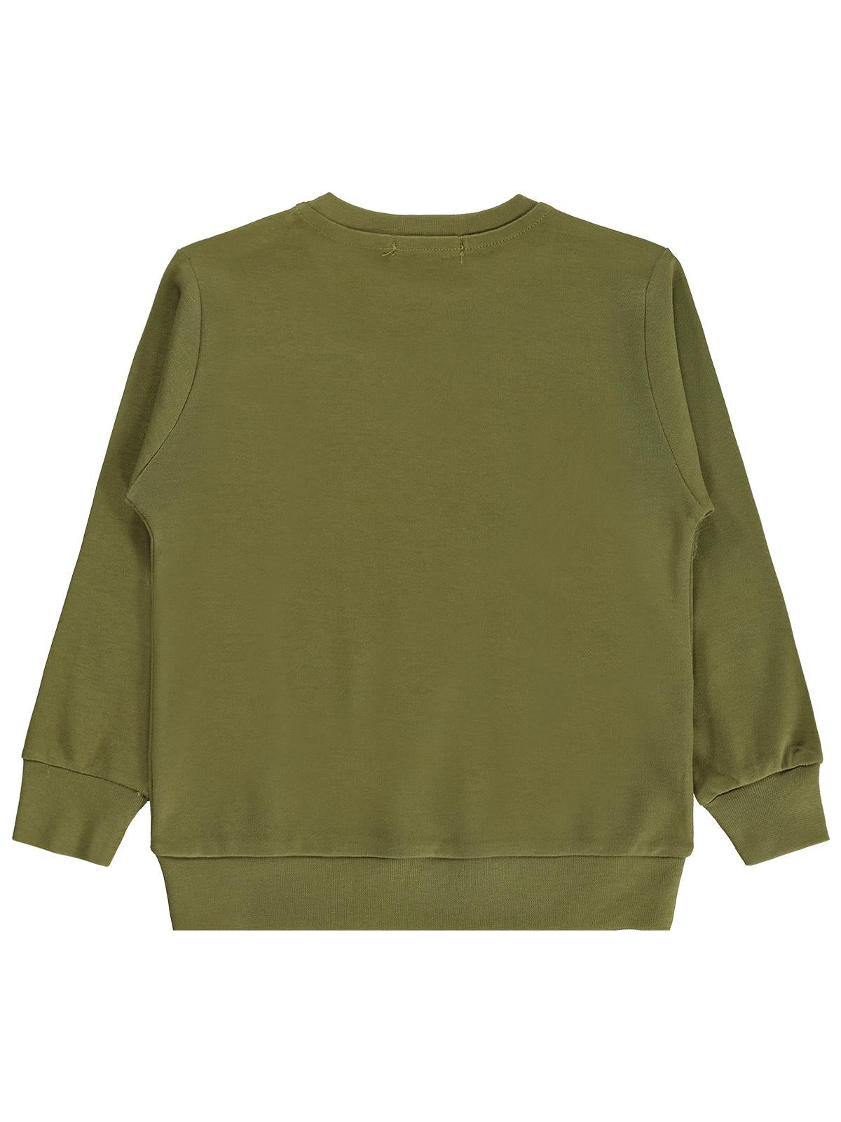 Civil Boys Araba Baskılı 2-5 Yaş Sweatshirt  - Haki