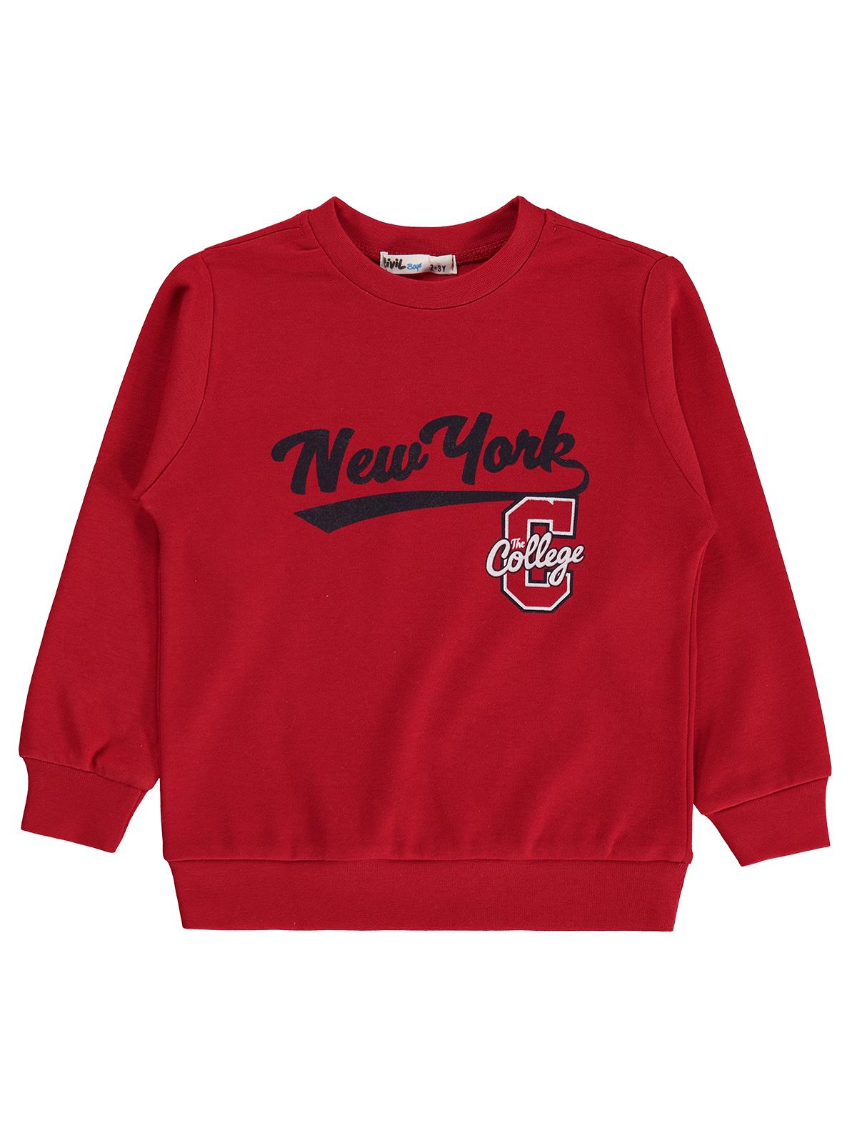 Civil Boys 3'Lü Baskılı Basic 2-5 Yaş Sweatshirt