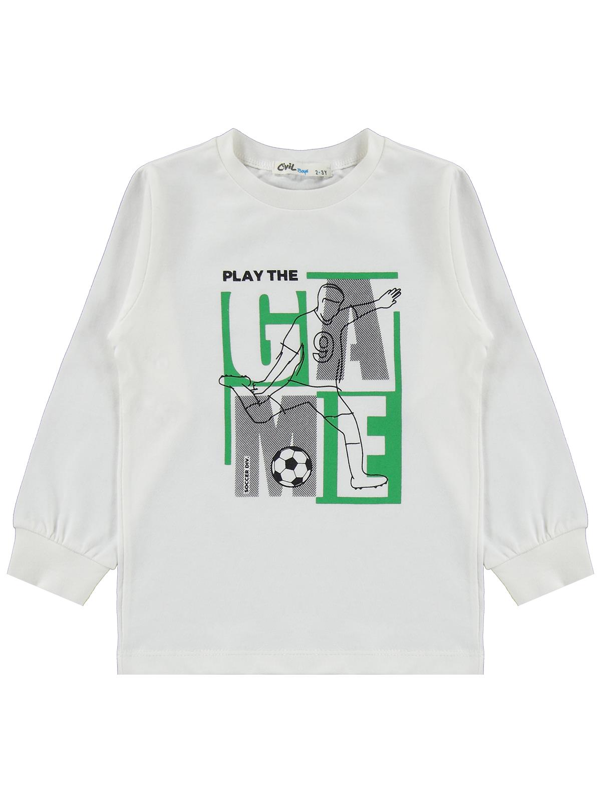 Civil Boys Game Baskılı 2-5 Yaş Pijama Takımı - Ekru