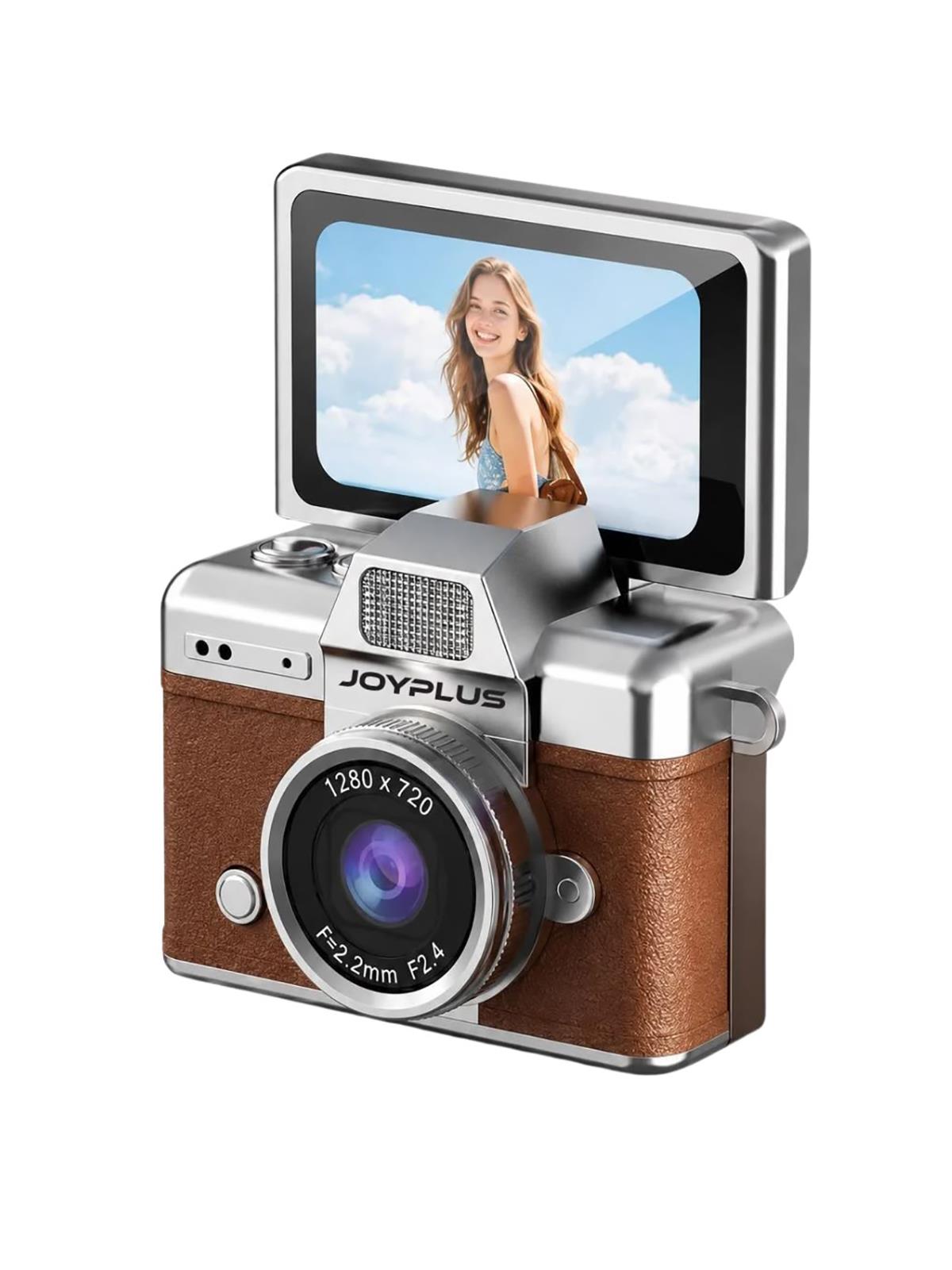 Joyplus Mini Flip Ekranlı Dijital Kamera - Kahverengi