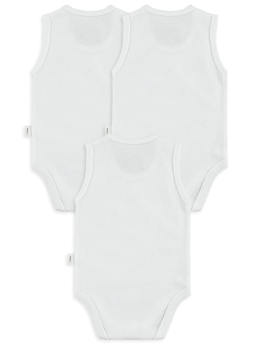 Civil Baby Meyve Baskılı 3lü 1-36 Ay Çıtçıtlı Badi - Ekru